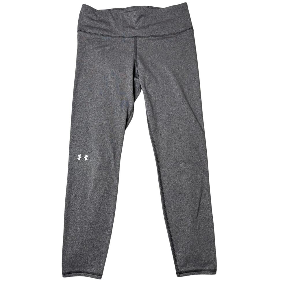 Under Armour Womens ColdGear Compression Leggings Gray Thermal Running L - Picture 2 of 10